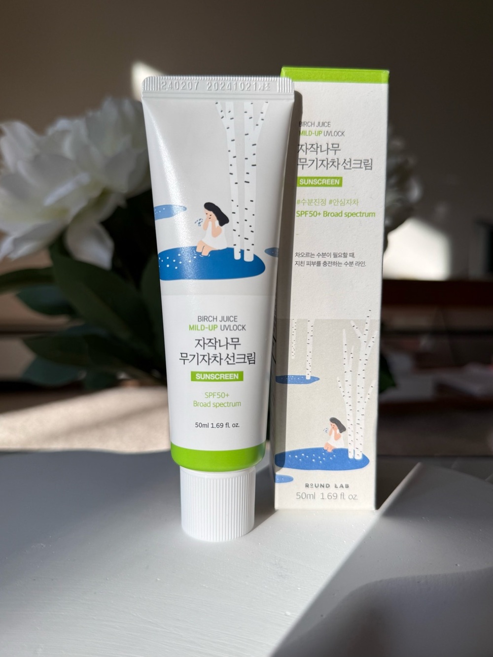 ROUND LAB Birch Mild-Up Sunscreen UVLock SPF 50+ Broad Spectrum